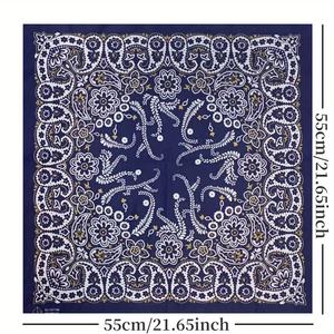 Nuevo Pañuelo Hijab de Seda Brillante con Efecto Arrugado, Chal de Crepé con Purpurina, Estampado Floral Cuadrado Multifuncional Personalizado para Primavera - Product Image 4