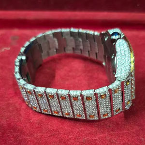 Reloj Unisex de Acero Inoxidable con Cronógrafo, Resistente al Agua 3BAR, de Cuarzo, de Lujo, Clásico y Moderno, con Moissanita Digital, Marca Pass Tester Diver - Product Image 1