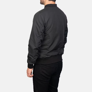 High Quality High Street Eco-Friendly Breathable Cotton Custom Men's College Bomber Jacket Manufacturer For Online Sale - Product Image 4