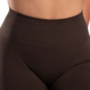 Shorts Deportivos de Cintura Alta para Mujer, Color Marrón Oscuro, Sin Costuras, Elásticos, para Gimnasio, Fitness, Entrenamiento y Ejercicio - Product Image 6