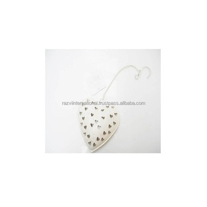 White Powder Coated Iron <b>Heart</b> Shape Metal Wall Hanging <b>Decor</b> Eco-Friendly Durable Handmade for Home Elegant Living Room - Product Image 5