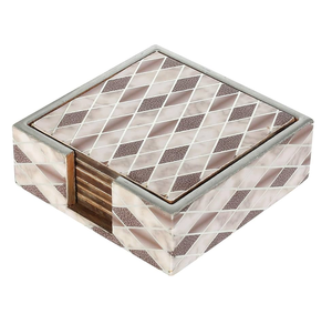 MDF Coaster Factory Wholesale Square Shape MDF Coaster 90mm Cork Coffee Drink Used MDF Coaster - Product Image 1