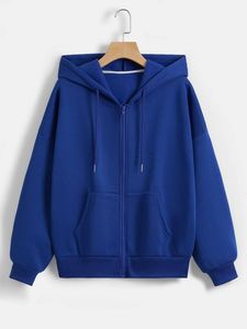 <b>Women</b> Oversized Zip Up Hoodie With <b>Soft</b> Fleece Lining Quick Dry And Comfortable Ladies Zipper <b>Hoodies</b> For Girls - Product Image 4