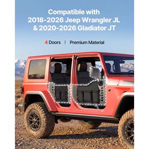 Puertas Tubulares Compatibles con Jeep Wrangler JL 2018-2026 y Gladiator JT 2020-2026, de Acero, Delanteras y Traseras, con Iluminación Todoterreno - Product Image 2