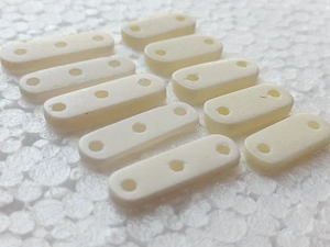 Separadores de Hueso de Búfalo Natural Blanco Tallado con 3 Agujeros, Ecológicos, Hechos a Mano, Conector de Joyería Multihilo, Tribal, Navidad - Product Image 4