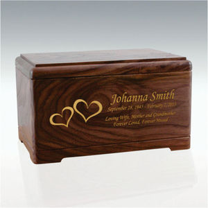 Modern Minimalist Solid Wood Urn Dual-Tone Inlay Memorial <b>Keepsake</b> <b>Box</b> <b>Large</b> Capacity Wooden Burial Casket for Adult Ashes - Product Image 2