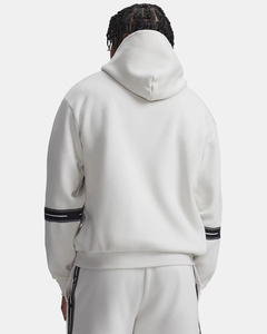 Sudadera Blanca para Hombre, Diseño Moderno, Corte Regular, Forro Polar, Bolsillo Tipo Canguro, Diseño de Manga con Bolsillo, Ropa Casual de Otoño, Color Sólido Digital - Product Image 4
