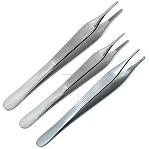 Pinces à tissus Adson, pinces chirurgicales en acier inoxydable, 1x2 dents, ensemble d'instruments manuels, instrument médical pour la chirurgie générale, taille 5 - Product Image 1