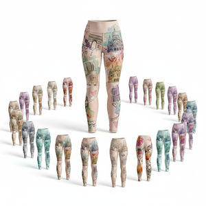 Nouveaux Leggings Tendance 2026 Personnalisés Imprimés Taille Haute Légers Sans Coutures Extensibles en Tissu Élastique pour Fitness et Musculation - Product Image 1