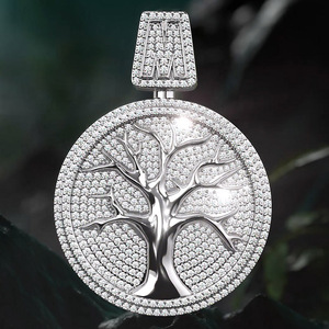 Iced Out CEO Letter Pendant Necklace <b>Men</b> 925 Silver 14K <b>Gold</b> <b>Plated</b> Micro Paved Moissanite Hip Hop Jewelry <b>Chain</b> - Product Image 2