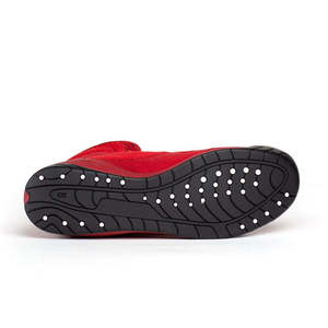 Chaussures de boxe en cuir véritable de qualité supérieure, couleur rouge unie, durables, légères, avec logo personnalisé, style unique, service OEM ODM - Product Image 3
