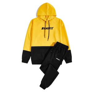 Custom Logo Hoodies <b>Men</b> Polyester Tech <b>Fleece</b> Two Pieces Sportswear Jogger Tracksuit <b>Men's</b> Wholesale Sweatsuit - Product Image 1