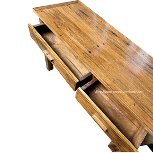 Escritorio Comercial de Madera de Barco Reciclada Hecho a Mano con Acabado Duradero a Base de Agua, Estilo Industrial Minimalista, Ecológico para Oficina, Hogar y Hotel - Product Image 4