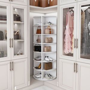7-Tier Free Standing <b>Rotating</b> Shoe <b>Rack</b> Tower 360 Degrees Revolving <b>Storage</b> Organizer Holds 28 Pairs of Shoes - Product Image 3
