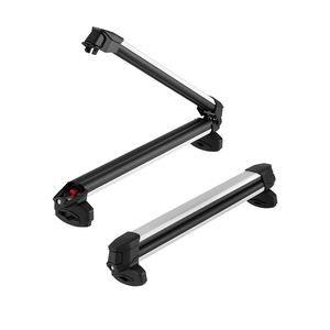 Portaesquís y Tablas de Snowboard para Techo de Coche, Capacidad para 6 Pares de Esquís y 4 Tablas de Snowboard, 2 Piezas, Aluminio, Universal, Soporte Superior para Techo de Coche, Conveniente - Product Image 1