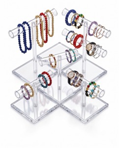 Acrylic Modern Customized for Jewelry Display <b>Stand</b> Easy Assembly Transparent Corner Shelf Design for Ring Display Retail - Product Image 4