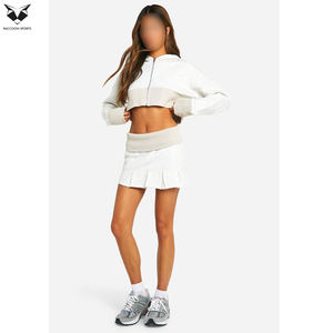 Ensemble 2 pièces sur mesure, sweat-shirt et jupe pour femme, grande taille, vêtements décontractés pour l'extérieur - Product Image 2