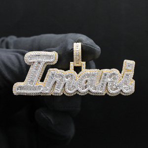 Custom VVS Diamond <b>Iced</b> <b>Out</b> Stainless Steel Pendant with Hip Hop Silver Plated Diamond <b>Chain</b> - Product Image 5