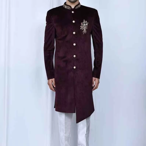 Salwar Kameez Bordado para Hombre, Traje de Novio Pakistaní/Indio para Boda, Protección Solar y Antiarrugas - Product Image 1