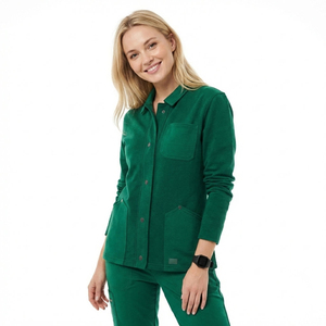 Blouse médicale sur mesure OEM pour hôpital, veste de maintien au chaud à boutons-pression, uniforme d'infirmière, chemise à manches longues avec col, blouses médicales en gros - Product Image 1