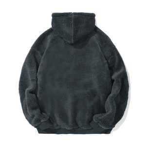 <b>Sherpa</b> Solid Breathable Heavy Weight Oversized Pullover <b>Hoodies</b> for <b>Men</b> Winter Custom Logo Sweatshirts - Product Image 5