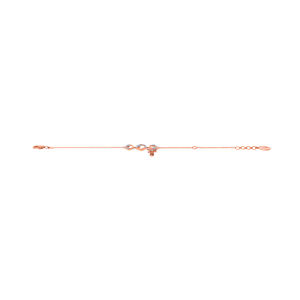Bracelet élégant en or rose avec motif nid d'abeille et diamants pour femmes |   Bracelet à breloques géométriques hexagonales plaqué or 18 carats |   Fleur tendance Be - Product Image 2