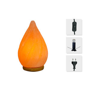 Lampe en sel de l'Himalaya naturel, forme de goutte polie, lumière chaude, décoration d'intérieur, lumière de cristal Feng Shui - Product Image 1