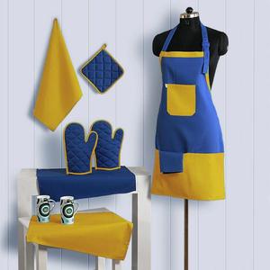 Ensemble de gants de cuisine et de protège-plat en coton, résistants à la chaleur, avec logo personnalisé, pour barbecue et four, pour chef cuisinier - Product Image 1