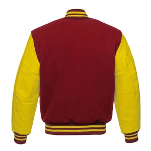 New <b>Men</b> Fashion Varsity Baseball Letterman Bomber Winter Jacket High Quality Custom Logo Wool Leather Varsity Jacket 2026 - Product Image 5