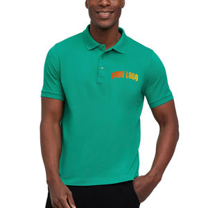 Chemise décontractée sportive à manches courtes pour homme - Tissu tricoté 100 % coton écologique, anti-plis, séchage rapide, évacuation de l'humidité - Product Image 5