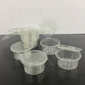 Vasos de salsa de plástico PET de súper calidad a precio de fábrica, 2oz 60ml, desechables para llevar, con tapa abatible, hechos en Vietnam. - Product Image 2