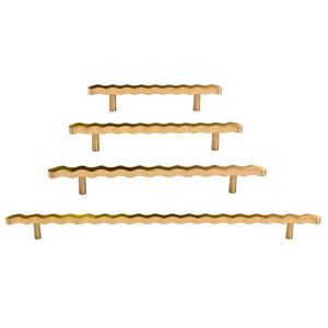 Tiradores de latón macizo para gabinetes, 192mm, 320mm, 466mm, tiradores de lujo para electrodomésticos, acabado cepillado, herrajes para cajones de cocina y armarios - Product Image 1