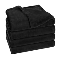 Vente en gros de couvertures promotionnelles en molleton de corail moelleux en peluche, bonne qualité, couverture en tissu polaire de flanelle super douce pour l'hiver