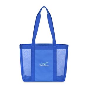 Sac fourre-tout en maille respirante en sangle PP bleu roi, ouvert, grand format (>50cm), vierge, personnalisable, vente en gros, promotionnel, pour le marché - Product Image 3