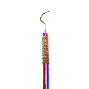 Juego Dental Multicolor Arcoíris de 3 Piezas, Instrumentos Dentales Básicos de Acero Inoxidable, Palillo Dental, Espejo Bucal y Pinza para Algodón - Product Image 3