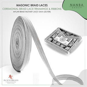 Professional Design High Quality Silver Thread Mylar Bullion Wire <b>Braid</b> Lace Traditional Ceremonial Uniform <b>Accessories</b> - Product Image 3