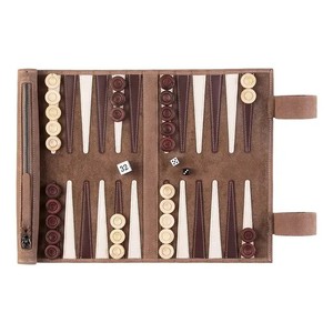 Premium Quality Durable Eco-Friendly PU Leather <b>Backgammon</b> <b>Set</b> with Customized Logo-Luxurious Wedding Gift - Product Image 2