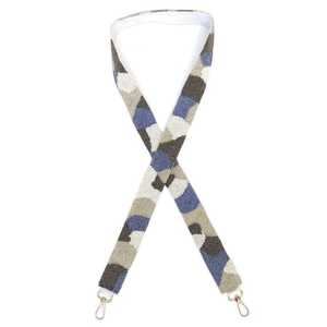 Handmade Cotton Beaded Bag Strap Camouflage Pattern Cross Stitch <b>Craft</b> Accessory - Product Image 1