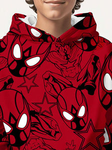 เสื้อฮู้ดแขนยาวพิมพ์ลายฮีโร่แมงมุมสำหรับเด็กผู้ชายวัยรุ่น สวมใส่สบาย ทรงหลวม เหมาะสำหรับฤดูใบไม้ร่วงและฤดูหนาว คุณภาพดี ราคาคุ้มค่า - Product Image 2