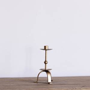 Porte-bougie en métal finition or artistique, élégant centre de table pour réception de mariage, table à manger, collection de décoration intérieure - Product Image 5