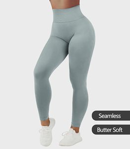 Women Butt Lifting Scrunch Butt Leggings <b>Tummy</b> <b>Control</b> High Waisted Solid Sports Workout Gym Running Compression Tight Yoga Pant - Product Image 4