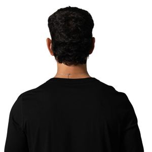 Camiseta Deportiva de Manga Larga Negra para Hombre, Cuello Redondo, Algodón Premium, para Entrenamiento, Running, Estilo Casual - Product Image 5