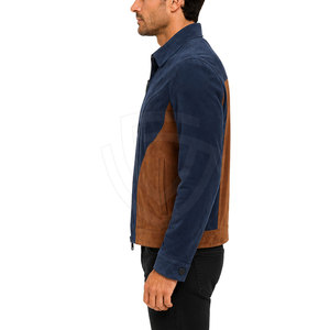 Premium <b>Suede</b> <b>Leather</b> <b>Jacket</b> Featuring Modern Tailored Silhouette Soft Texture And Zip Closure For Everyday Lifestyle Clothing - Product Image 5