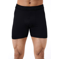 Boxers noirs pour hommes, couleur unie, tricotés, respirants, séchage rapide, sous-vêtements écologiques, ceinture large, bande élastique