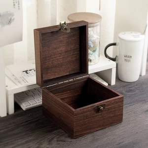 Light Wooden <b>Storage</b> <b>Boxes</b> with Cut Out Handles <b>Stackable</b> Nesting Design Rustic Organizer Elegant Home Office Keepsake Contain - Product Image 4