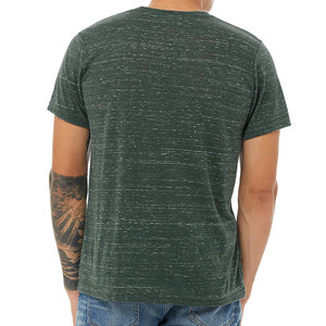 T-shirts 100% coton slub pour hommes, personnalisables avec logo, unis ou imprimés, vert fluo, vente en gros, t-shirts vierges personnalisables avec logo - Product Image 3