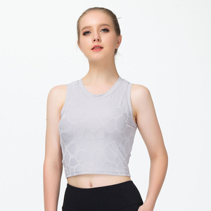 Débardeur sans manches en polyester extensible pour femme, anti-transpiration, vêtements de sport pour femmes, débardeurs respirants pour femmes, service OEM - Product Image 2