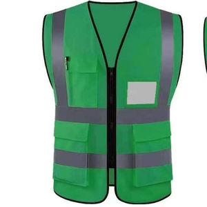 Chaleco de Seguridad Reflectante con Cremallera de Alta Visibilidad para Hombre, Chaleco de Trabajo de Alta Visibilidad con Cuello Alto, Secado Rápido y Reversible - Product Image 2