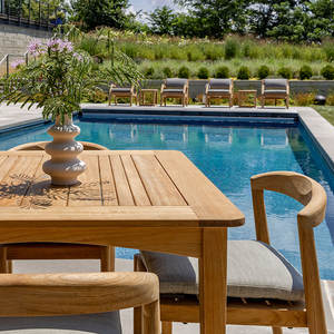 Mesa de Comedor Rectangular Minimalista de Madera de Teca Sólida para Exteriores – Proveedor de Muebles para Resorts y Hoteles - Product Image 6