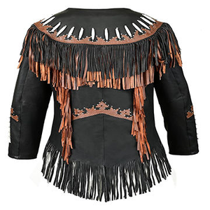 Men Cow Skin Suede Tassel Fringe <b>Leather</b> <b>Jacket</b> Turn-down Collar Breathable 240g Western Style Casual <b>Winter</b> Coat - Product Image 2